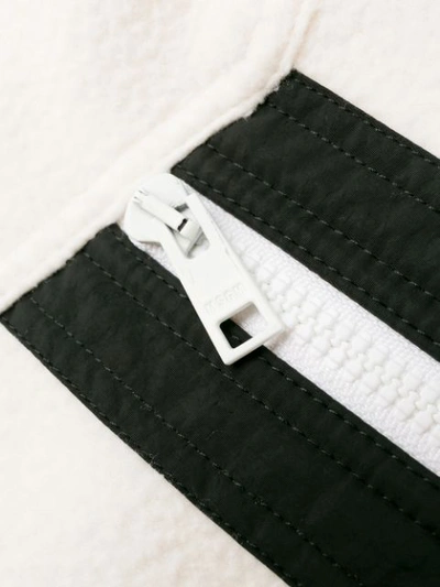 Msgm Contrast Stripe Sweatshirt In White