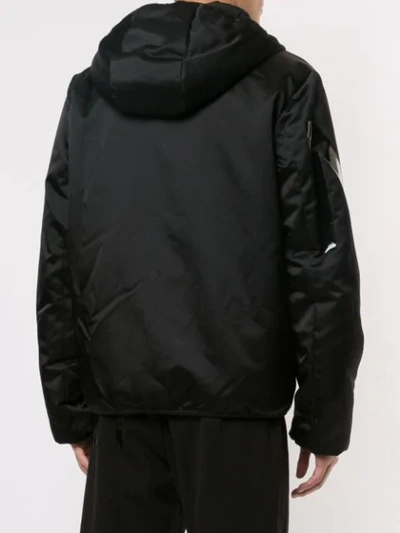 Shop N°21 Logo Printed Hooded Jacket In Black