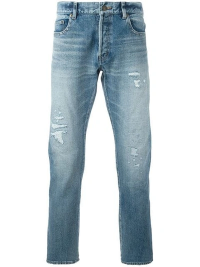 low-waist slim-fit jeans