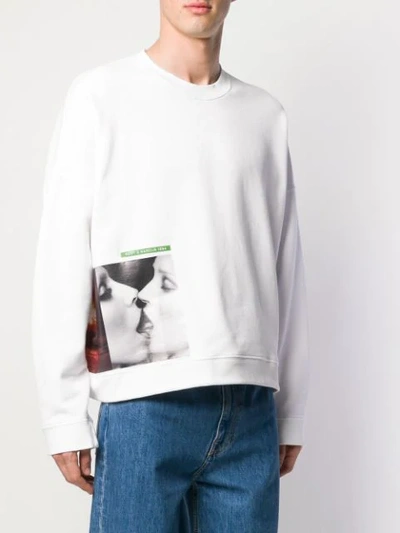 Shop Dsquared2 Mert & Marcus Kiss-print Sweatshirt In White