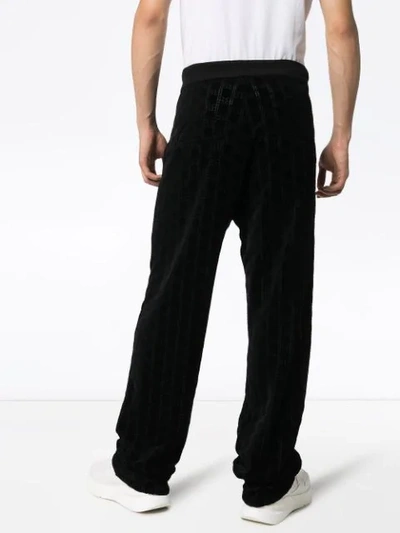 Shop Balmain Monogram Drawstring Sweatpants In Black