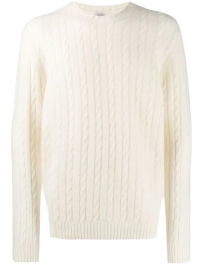 Shop Eleventy Cable Knit Jumper In 00 Avorio