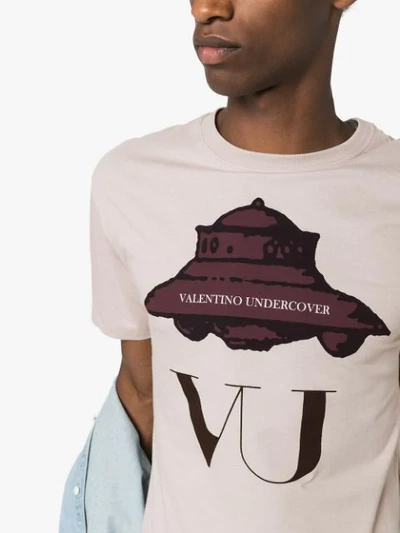 Shop Valentino X Undercover Ufo Vu Print T-shirt In Pink