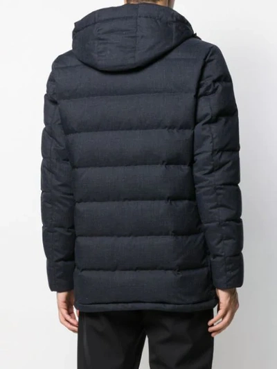 Shop Herno Hooded Padded Jacket In Grey