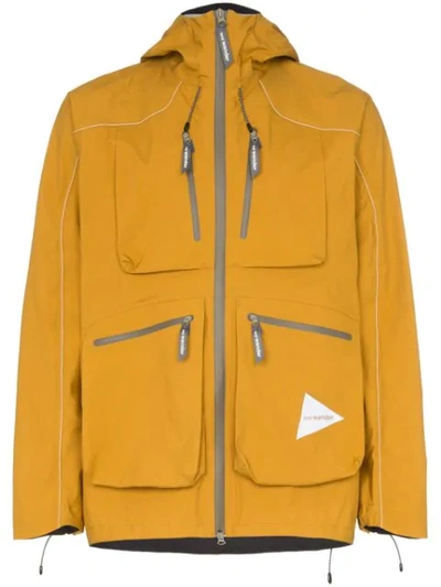 Shop And Wander Zipped Pocket Windbreaker Jacket In Yellow