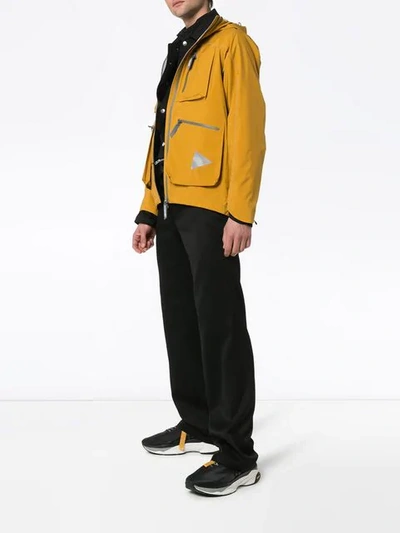 Shop And Wander Zipped Pocket Windbreaker Jacket In Yellow