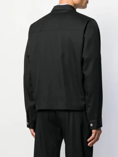 Shop Adish Zipped Shirt Jacket In Black