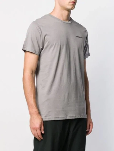 Shop Patagonia Logo Print T-shirt In Grey