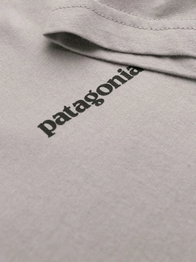 Shop Patagonia Logo Print T-shirt In Grey
