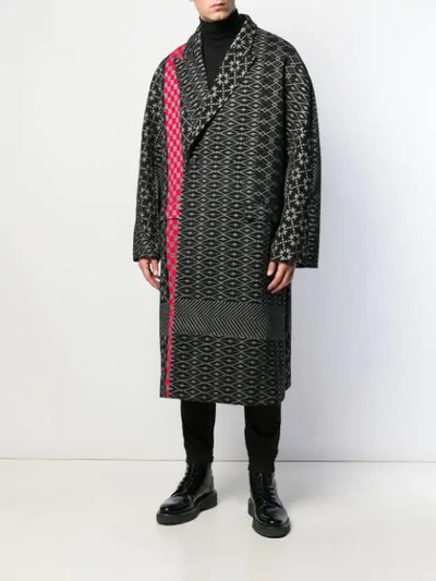 Shop Haider Ackermann Long Oversized Coat In Black