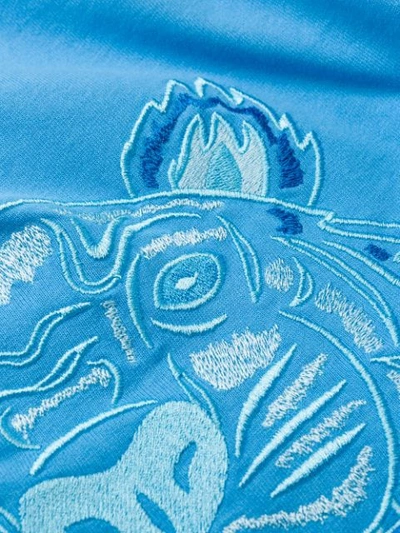 Shop Kenzo Embroidered Tiger T-shirt In Blue