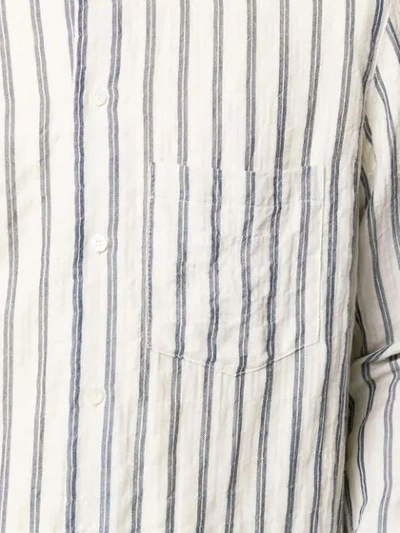 Shop Loewe Hooded Stripe Shirt In White