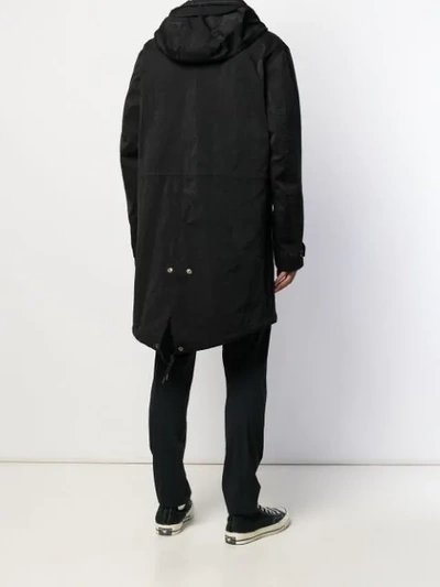 Ten C Cyclone Parka Coat In Black