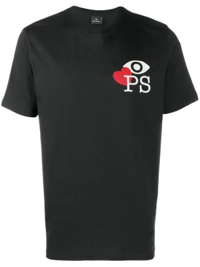 Shop Ps By Paul Smith Eye Love Ps T-shirt In 79 Nero