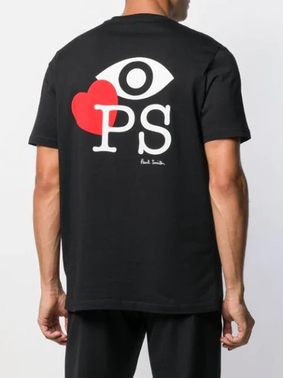 Shop Ps By Paul Smith Eye Love Ps T-shirt In 79 Nero