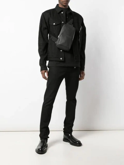 Shop Alyx Denim Zip-pocket Jacket In Black