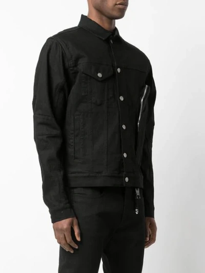 Shop Alyx Denim Zip-pocket Jacket In Black