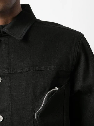 Shop Alyx Denim Zip-pocket Jacket In Black