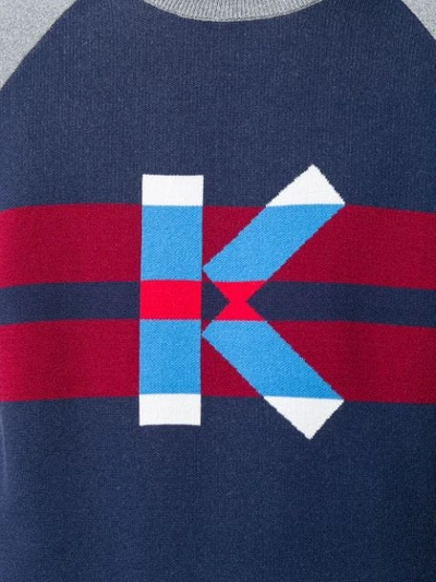 Shop Kenzo Graphic K Jumper In Blue