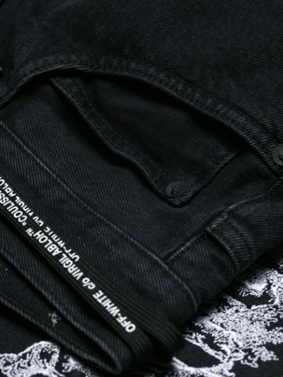 Shop Off-white Logo Strap Jeans In Black
