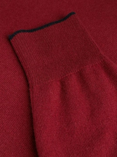 Shop N•peal The Carnaby Half Zip Cashmere Sweater In Red