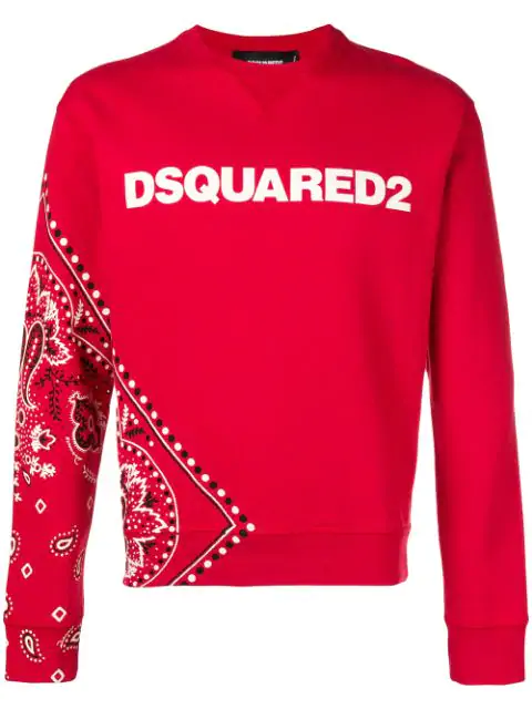 dsquared sweatshirt red