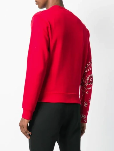 Dsquared2 Bandana-print Pullover Sweatshirt In Red | ModeSens