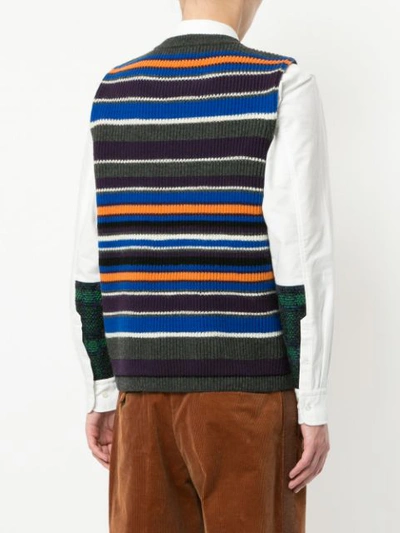 Shop Coohem Ribbed Knit Vest - Blue