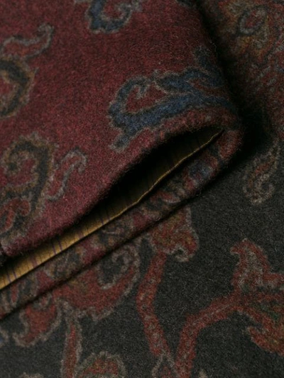 Shop Etro Deconstructed Carpet Print Coat In Red