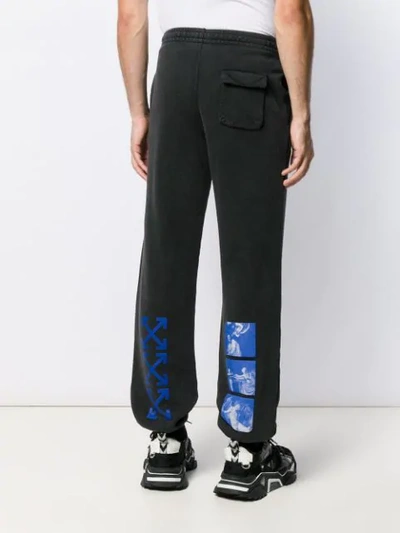 Shop Off-white Caravaggio Print Track Trousers In Black