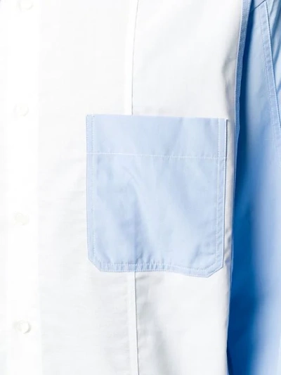 Shop Marni Contrast Panel Shirt In White