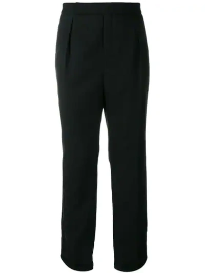 Shop Saint Laurent Tailored Cropped Trousers In Black