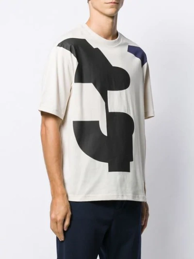 Shop Y-3 X Adidas Graphic T-shirt In Neutrals