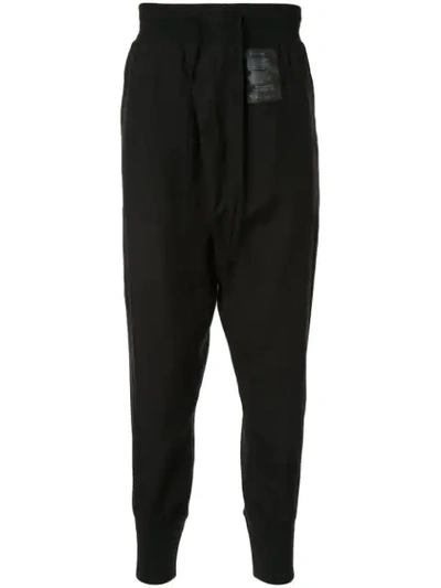 Shop Julius Drop-crotch Track Pants In Black