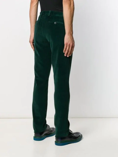 Shop Etro Straight-leg Corduroy Trousers In Grey