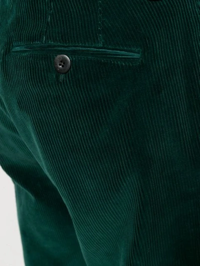 Shop Etro Straight-leg Corduroy Trousers In Grey