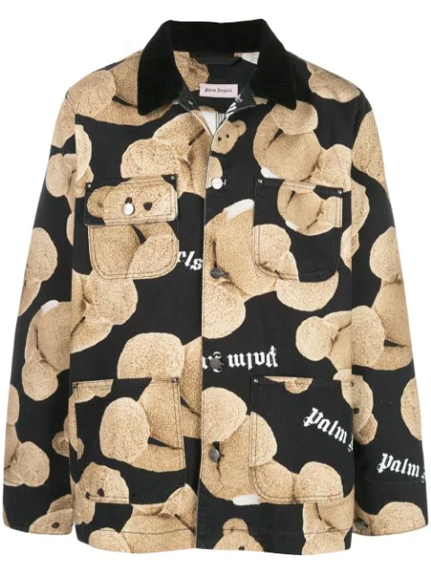 palm angels teddy bear button up