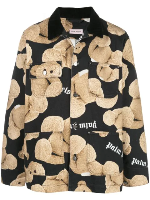 palm angels bear button up