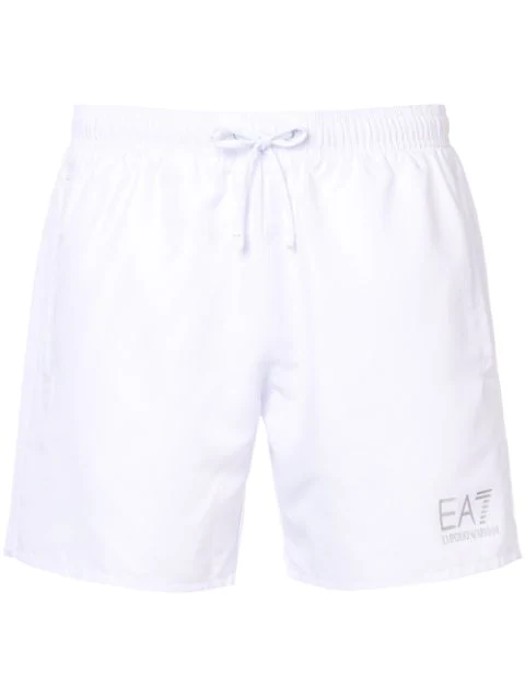 white ea7 shorts