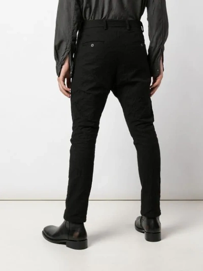 Shop Poème Bohèmien Textured Wool Blend Trousers In Black