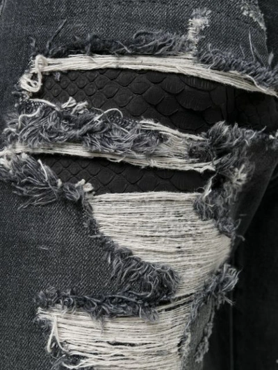 Shop Balmain Jeans In Distressed-optik - Schwarz