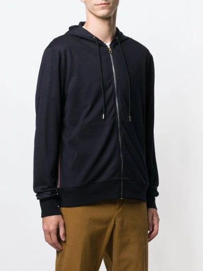 Shop Paul Smith Knitted Relaxed Hoodie In Blue