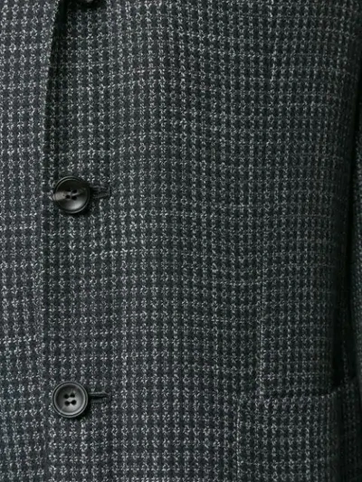 Shop Kiton Jacquard Blazer In Grey