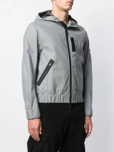 Shop Stone Island Shadow Project Hooded Casual Jacket In Grey