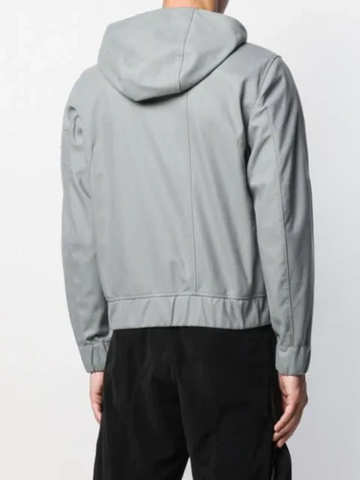 Shop Stone Island Shadow Project Hooded Casual Jacket In Grey