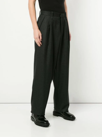 Shop Kolor Baggy Tailored Trousers - Grey
