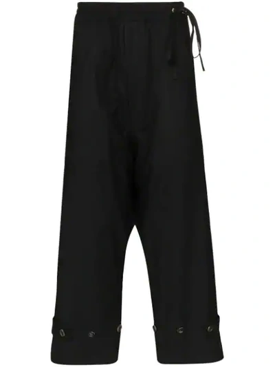 Shop Bed J.w. Ford Deck Button Detail Track Pants In Black