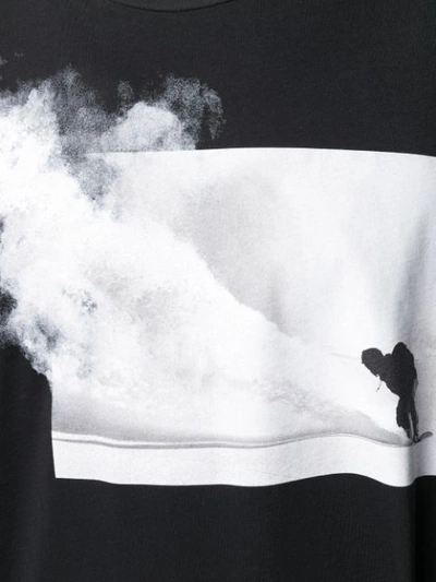 Shop Dirk Bikkembergs Snowboard Print Sweatshirt In Black