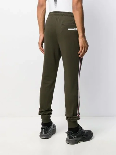 Shop Les Hommes Urban Drawstring Track Pants In Green