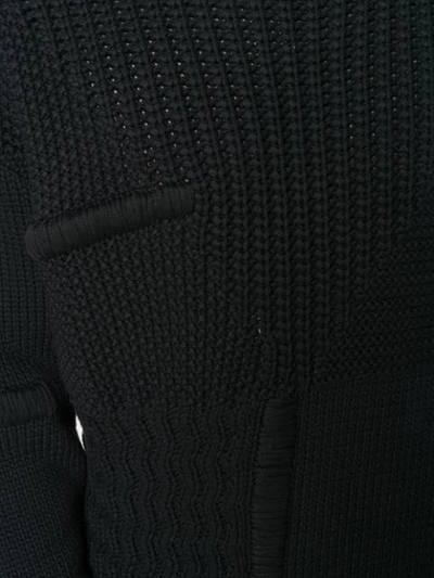 Shop Oamc Panelled Knit Jumper In Black